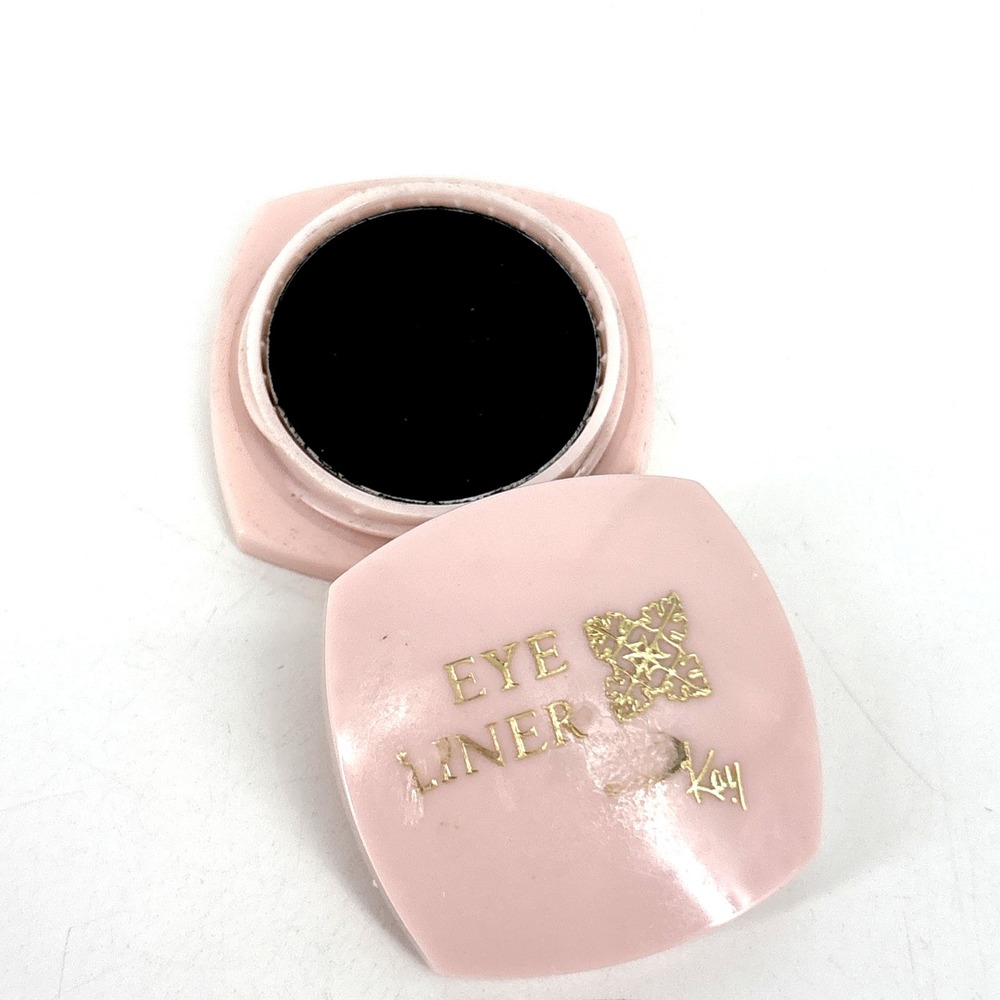 Vintage MARY KAY Black Cake Eye Liner W/Twist Off Lid 1/16 Oz New